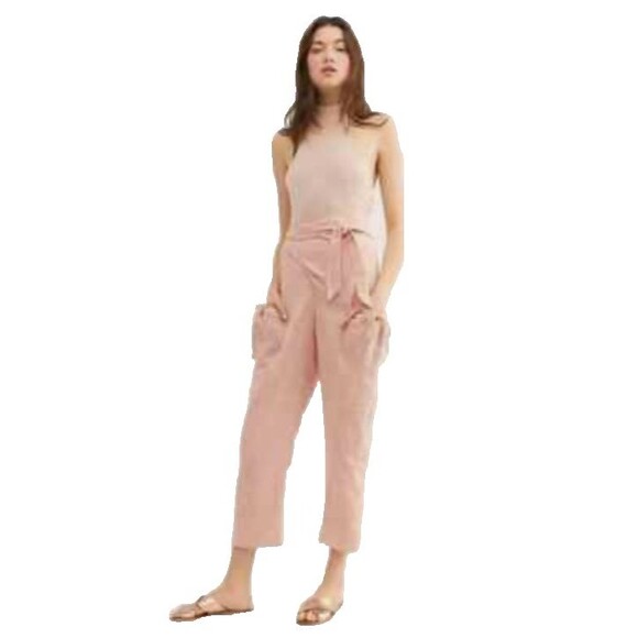 Free People Women's Keep It Going Cotton Wrap Harem Pant in Pink Size M NWT N - Picture 1 of 7
